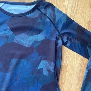 Complete Set - Backcountry Base Layer Blue Geometric Small Pants Top
